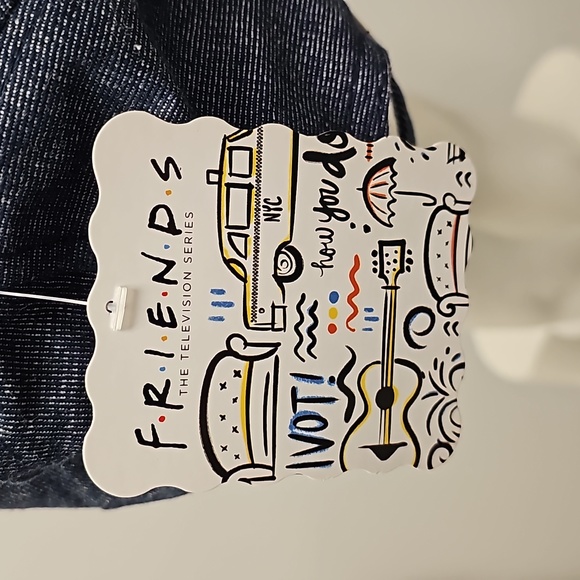 NWT- Unisex-Warner Brothers "Friends" Adjustable Denim Ball Cap - Picture 7 of 7